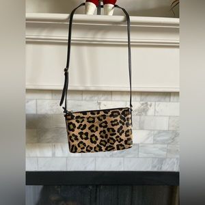 COACH OCELOT LEOPARD LEATHER CROSSBODY BAG